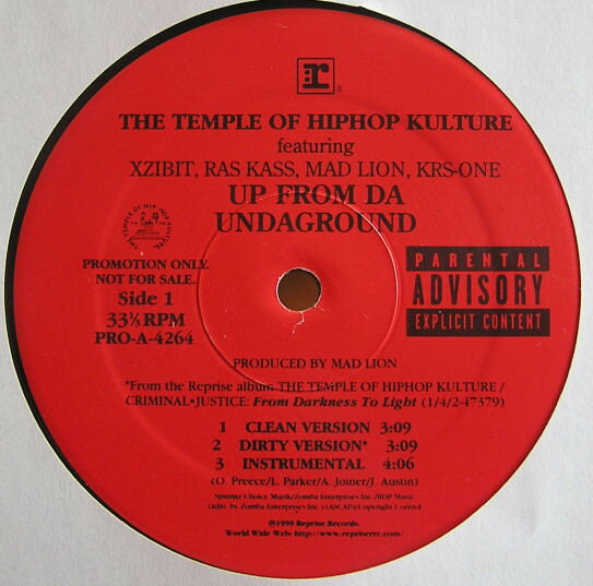 【中古】12” Temple Of Hiphop Up From Da Undaground / We Gon Ride PROA4264PROMO Reprise Records プロモ /00250