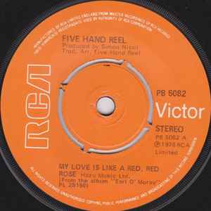 【中古】英7” Five Hand Reel My Love Is Like A Red, Red Rose PB5082 RCA Victor プロモ /00080 【中古】英7” Five Hand Reel My Love Is Like A Red, Red Rose PB5082 RCA Victor プロモ /00080