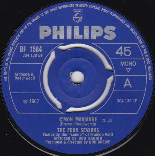 【中古】英7” Four Seasons Cmon Marianne BF1584 Philips /00080 【中古】英7” Four Seasons Cmon Marianne BF1584 Philips /00080