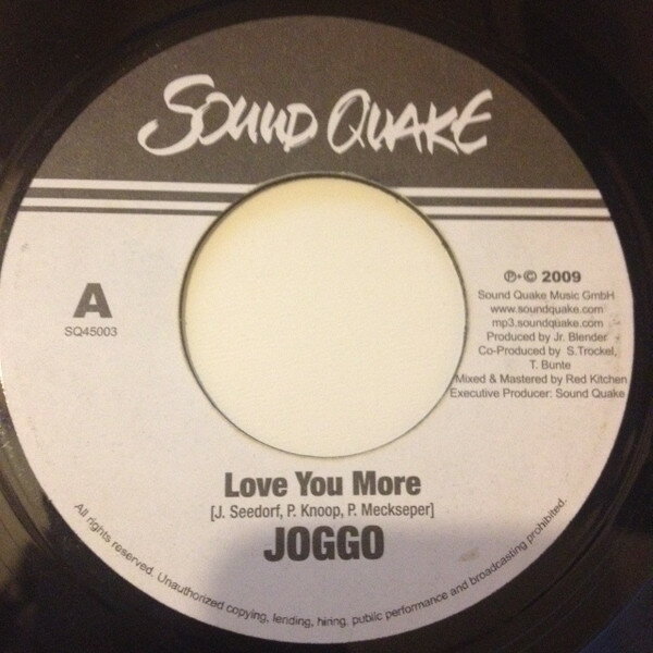 Artist Name: R - 【中古】7” Joggo / Boomdabash Love You More / Shes Mine SQ45003 Sound Quake /00080