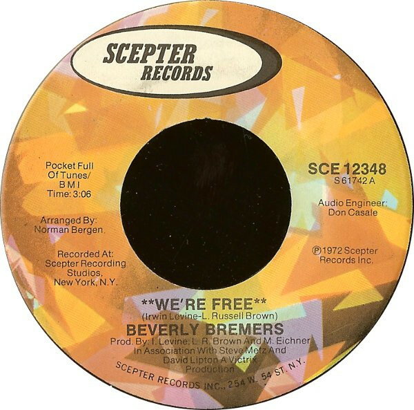 Artist Name: B - 【中古】米7” Beverly Bremers Were Free SCE12348 Scepter Records /00080