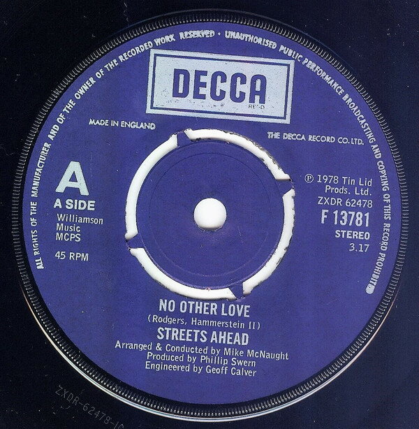 【中古】英7” Streets Ahead (4) No Other Love F13781 Decca /00080