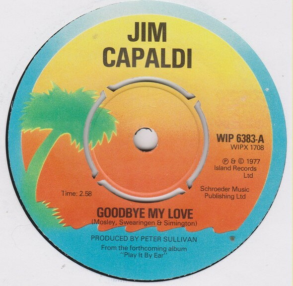 【中古】7インチ Jim Capaldi Goodbye My Love / Baby Youre Not My Problem WIP6383 Island Records