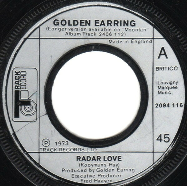 【中古】7インチ Golden Earring Radar Love / Just Like Vince Taylor 2094116 Track Record
