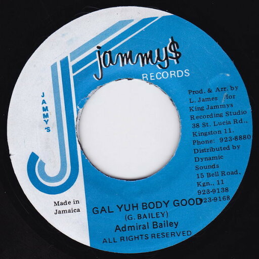 【中古】ジャマイカ7” Admiral Bailey Gal Yuh Body Good NONE Jammys Records /00080 【中古】ジャマイカ7” Admiral Bailey Gal Yuh Body Good NONE Jammys Records /00080