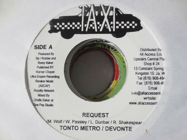 ジャマイカ7” Tanto Metro &amp; Devonte Request none Taxi /00080
