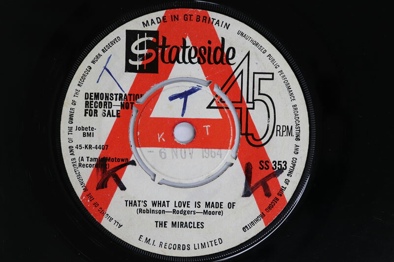 7” Miracles Thats What Love Is Made Of / Would I Love You SS353PROMO STATESIDE 45 プロモ /00080
