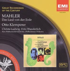 【中古】CD クレンペラー(オットー), ヴンダーリヒ(フリッツ), ルートヴィヒ(クリスタ), マーラー, フィルハーモニア管弦楽団; ニュー・フィルハーモニア管弦楽団 マーラー:交響曲「大地の歌」 TOCE59020 /00110 recordcity-10641562 RECORD CITY 楽天市場店 パッケージ画像