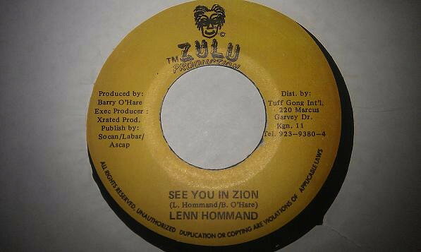 7” Lenn Hammond See You In Zion NONE Zulu Production /00080