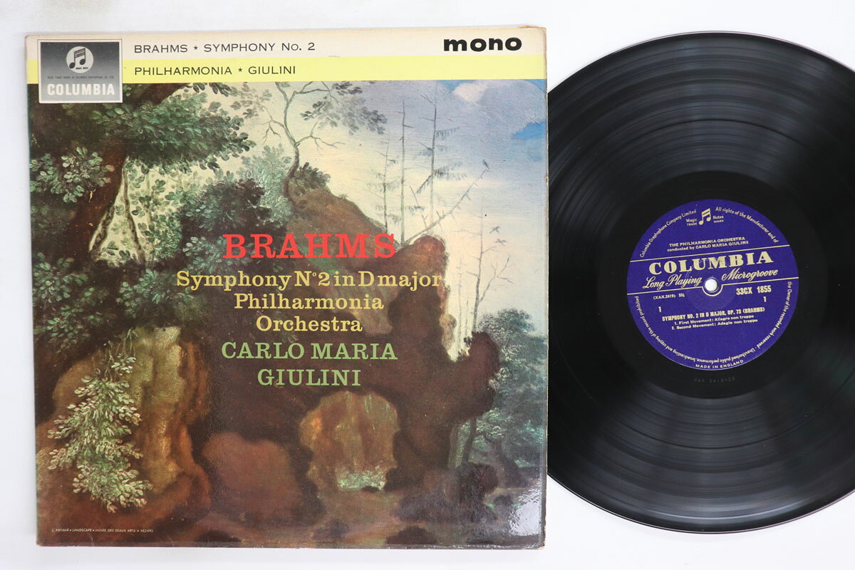 【中古】LP カルロ・マリア・ジュリーニ, フ ブラームス 交響曲 第2番 ニ長調, 作品73 33CX1855 COLUMBIA /00260 recordcity-11116979 RECORD CITY 楽天市場店 パッケージ画像