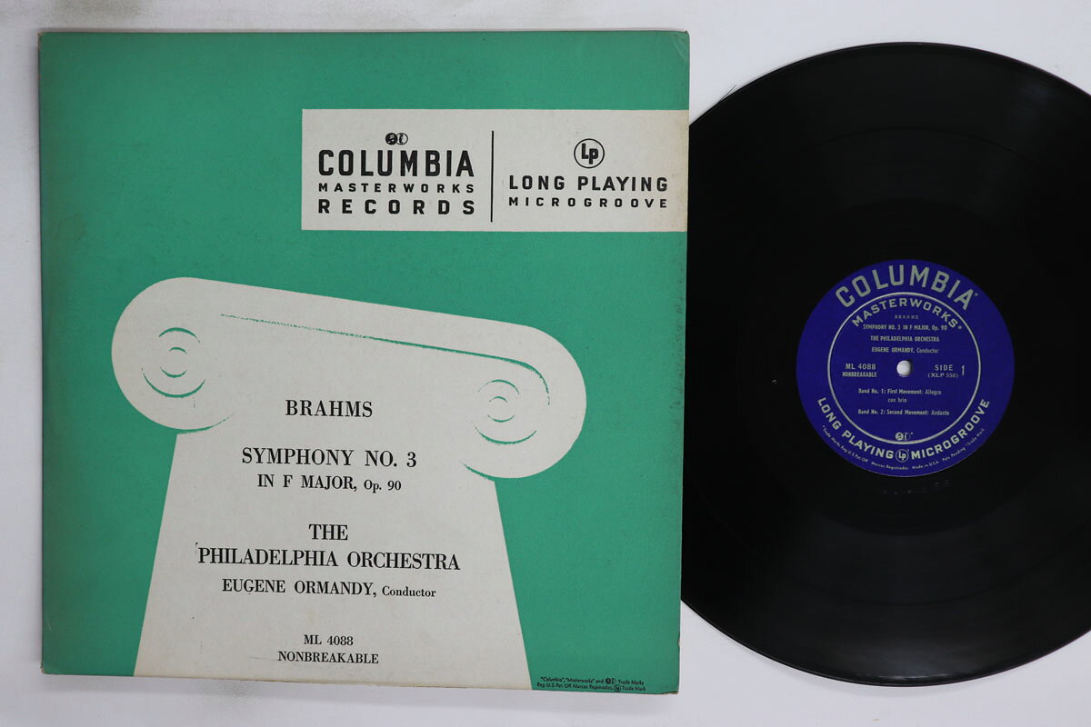 【中古】LP ユージン・オーマンディ, フィラ ブラームス 交響曲 第3番 ヘ長調, 作品90 ML4088 COLUMBIA /00260 recordcity-11116983 RECORD CITY 楽天市場店 パッケージ画像