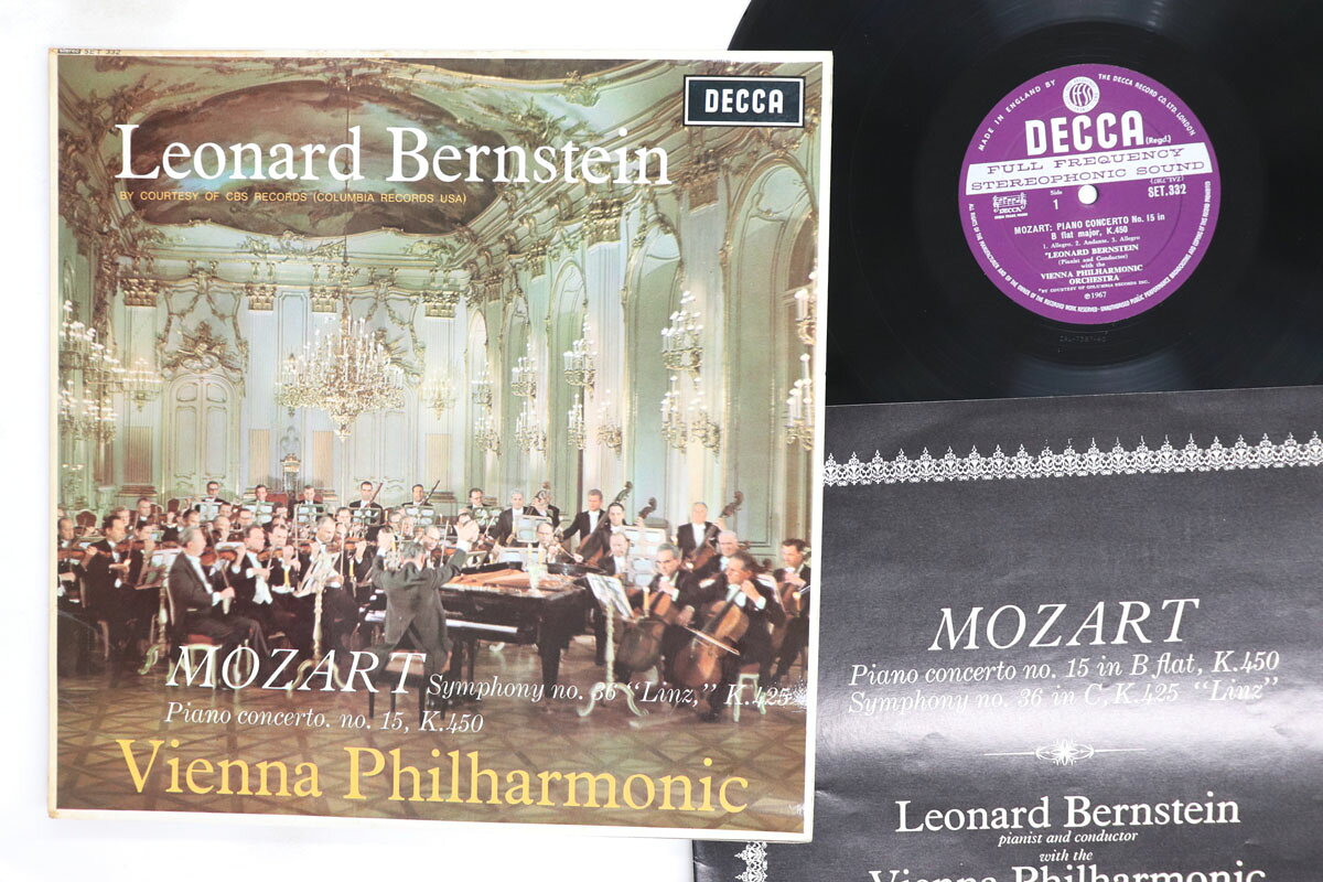 【中古】LP レナード・バーンスタイン, ウィ モーツァルト ピアノ協奏曲 第15番 変ロ長調, K450 / SET332 DECCA /00260 recordcity-11116994 RECORD CITY 楽天市場店 パッケージ画像