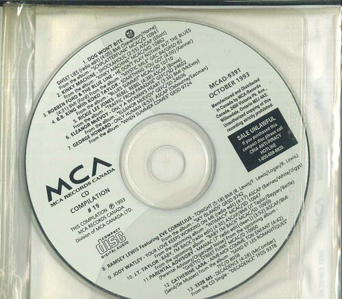 CD Various Mca Records Compilation #19 October 1993 MCAD9391 MCA RECORDS CANADA プロモ /00110