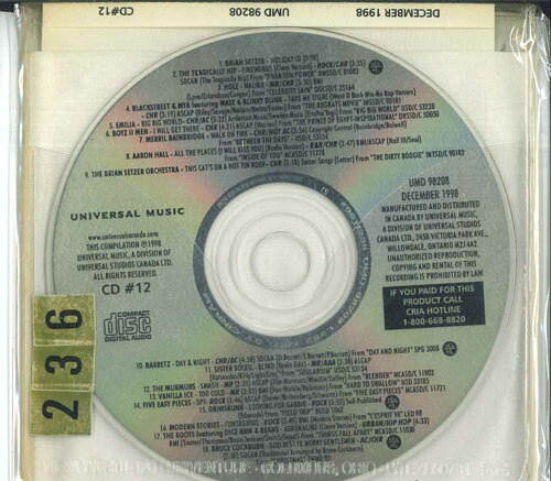 CD Various Universal Music Radio Compilation #12 December 1998 UMD98208 UNIVERSAL MUSIC プロモ /00110