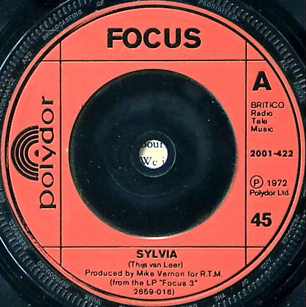 7” Focus Sylvia 2001422 Polydor /00080
