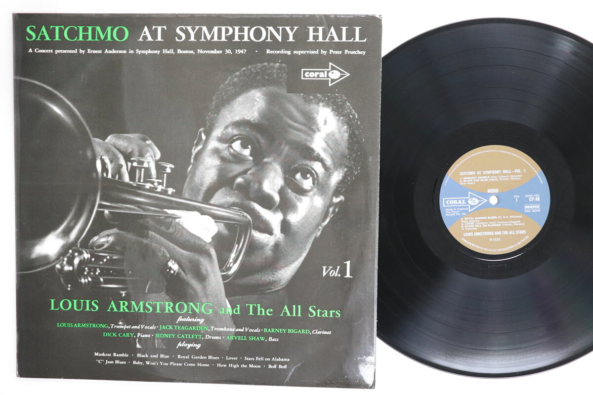 LP Louis Armstrong Satchmo At Symphony Hall Vol.1 CP48 Coral /00260