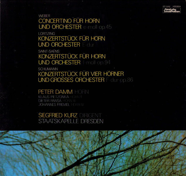 LP ペーター・ダム, ジークフリート ウェーバー / ロルツィング / サン=サーンス / シュー ET5192 DEUTSHE SCHALLPLATTE /00260