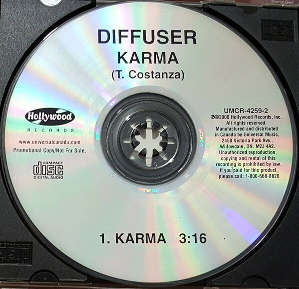 【中古】CD Diffuser Karma UMCR42592PROMO Hollywood Records プロモ /00110