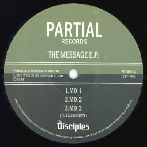 【新品】英10” Disciples Message Mix 1; (Mix 2); (Mix 3) / Message Raw Mix 1 PRTL10031 Partial /00125