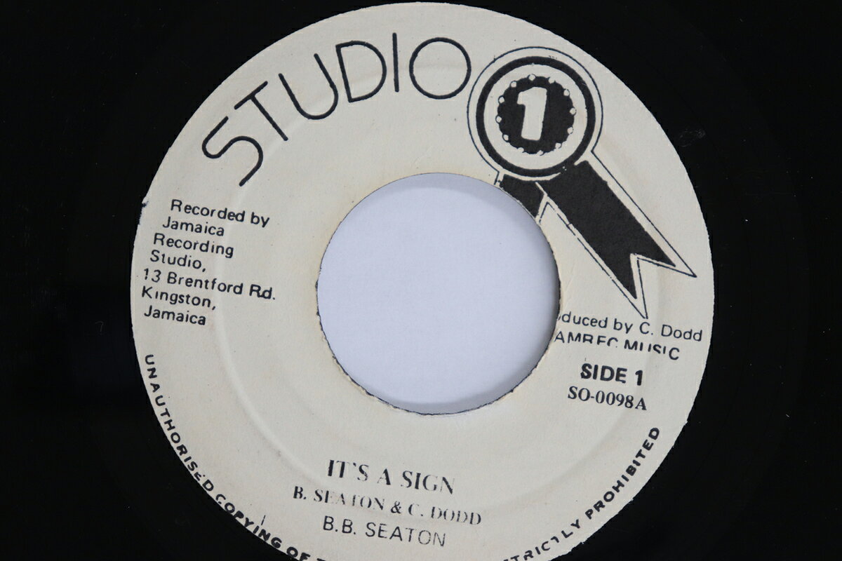 【中古】ジャマイカ7” B.b. Seaton Its A Sign SO0098 STUDIO ONE /00080