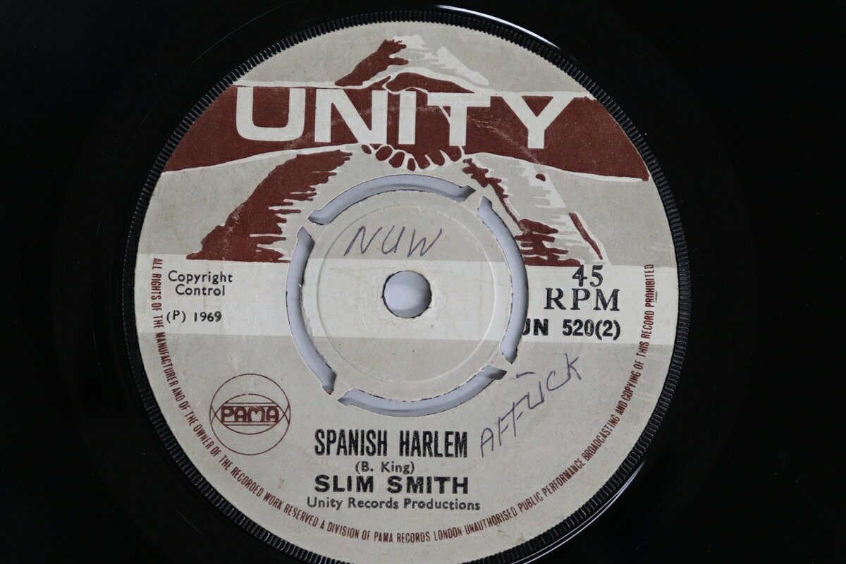 【中古】英7” Slim Smith Spanish Harlem / Slipaway UN520 UNITY /00080
