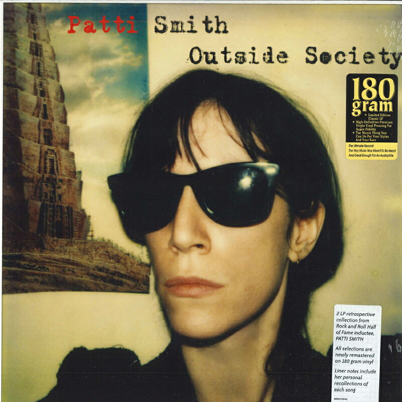 ・アーティスト Patti Smith ・タイトル Outside Society (180g) ・レーベル・型番 Arista, Columbia, Legacy 88985438461 ・フォーマット LPレコード ・コンディション(盤) 新品 (M) ・コンディション(ジャケット) 新品 (M) ・コンディション(帯) オビなし ・特記事項 【未開封】 サンプル画像です。実際の商品の画像ではありません 商品写真はバーコード/カタログ番号に対応したサンプル画像ですので、お送りする商品の画像ではありません。帯やライナーなどの付属品は、特記事項に記載されている場合のみ含まれます。プロモやカラーレコードなどの仕様についても、該当する場合のみ特記事項に記載しています。 【ご購入前に必ずご確認ください】 ・本店サイト(www.recordcity.jp)とは価格、送料が違います ・本店サイト、その他支店のオーダーとは同梱発送できません ・注文確定後に別の注文を頂いた場合、注文同士の同梱は致しかねます。 ・別倉庫から発送しているため、店頭受け渡しは対応しておりません ・一部商品は他の通販サイトでも販売しているため、ご注文のタイミングによっては商品のご用意ができない場合がございます。 ・土日祝日はお休みです 金曜・祝前日9時以降のご連絡またはご入金は、返答または発送が週明け・祝日明けに順次対応となります。 ・ご購入後のキャンセル不可 ご購入後のキャンセルはいかなる理由においてもお受けできません。ご了承の上、ご購入くださいませ。 ・日本郵便(ゆうパック/ゆうメール)によるお届けになります。 ・中古品であることをご理解ください 当ストアでは中古商品を主に販売しております。中古品であることをご理解の上ご購入ください。また、一部商品はRecordCityオンラインストアで試聴可能です。 ・返品について お客様のご都合による返品は一切承っておりません。 表記の内容と実際の商品に相違がある場合、また針飛び等で返品・返金をご希望される場合は、商品の到着後1週間以内にご連絡ください。商品の返送をこちらで確認後、キャンセル・返金を行います。 コンディションVG以下の商品は返品できません。プレイに影響のない表面のこすれ傷、プレス起因のノイズ盤は返品の対象外です。 【コンディション表記】 ・ほぼ新品(M-)(Like New) 完全な新品。未使用。当店ではほぼ使用しません ・非常に良い(EX)(Excellent) 中古盤として美品な状態。わずかな経年を感じるものの傷みを感じさせない、当店基準で最高の状態 ・良い(VG+)(Very Good Plus) 丁寧に扱われた中古品で、軽い使用感がみられる。 ・可(VG)(Acceptable) 使い込まれた中古品で、「良い」よりもさらに使用感がみられる。 ・悪い(VG-)(Bad) 状態が悪いアイテム。使用の保障はなく、再生不可、針飛び、目立つノイズがあるかもしれない。状態によるクレーム不可。返品不可。 ・非常に悪い(G)(Very Bad) 「悪い」よりさらに状態が悪いアイテム。使用の保障はなく、再生不可、針飛び、目立つノイズがあるかもしれない。状態によるクレーム不可。返品不可。 ・ジャンク(Fair)(Junk/Fair) 割れている、反っている、水ダメージがある、カビ、ジャケットが分離している、ひどい書き込み、ひどい擦れなど最低の状態。使用の保障はなく、再生不可、針飛び、目立つノイズがあるかもしれない。状態によるクレーム不可。返品不可。 ・ジャンク(Poor)(Junk/Poor) 割れている、反っている、水ダメージがある、カビ、ジャケットが分離している、ひどい書き込み、ひどい擦れなど最低の状態。使用の保障はなく、再生不可、針飛び、目立つノイズがあるかもしれない。状態によるクレーム不可。返品不可。