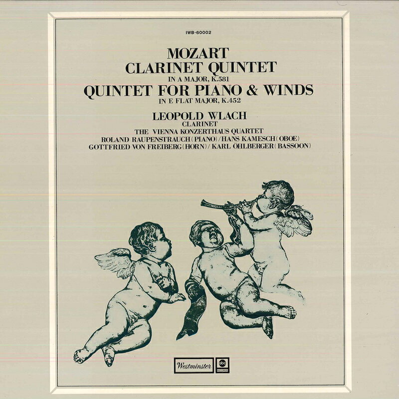 LP Leopold Wlach(Clarinet) Mozart/Clarinet K.452 IWB60002 TOSHIBAEMI Japan /00260