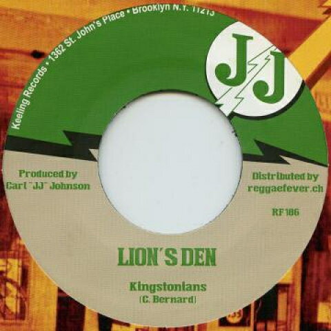 Artist Name: W - 【中古】7” Kingstonians Lions Den RF186 Sir JJ/Reggae Fever /00080