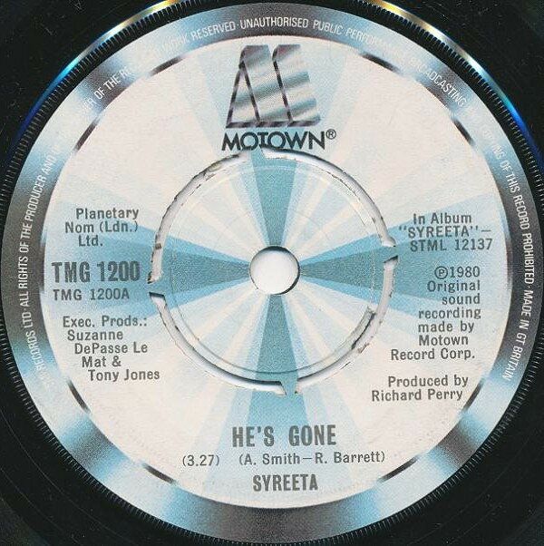 【中古】7インチ Syreeta Hes Gone / Heres My Love TMG1200 Motown