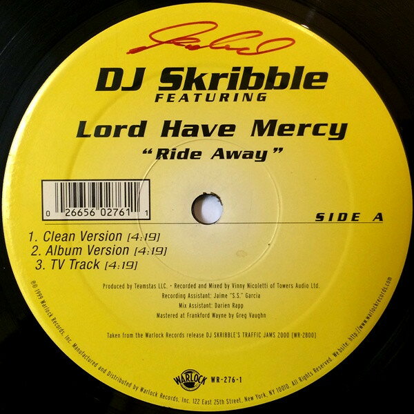 12” Lord Have Mercy / Sporty Thiev Ride Away / Cant F*** Wit Me WR2761 WARLOCK /00250