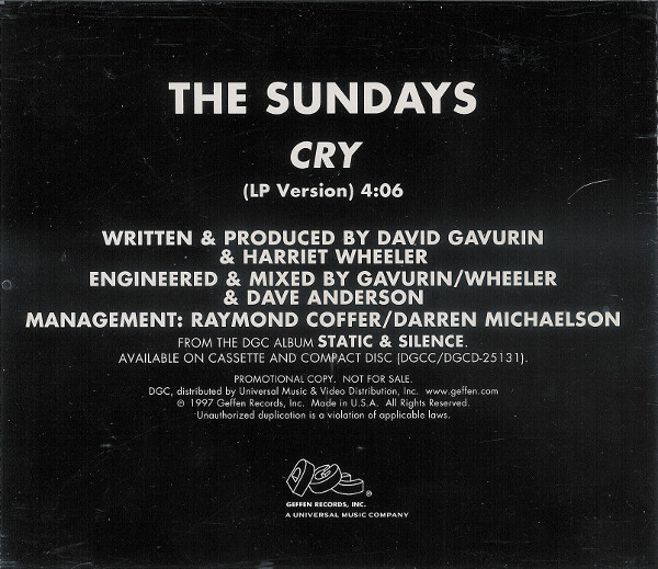 ・アーティスト Sundays ・タイトル Cry ・レーベル・型番 DGC PROCD1156 ・フォーマット CD ・コンディション(盤) 良い (VG+) ・コンディション(ジャケット) ・コンディション(帯) オビなし ・特記事項 【プロモ盤】 【Promotion Only】 サンプル画像です。実際の商品の画像ではありません 商品写真はバーコード/カタログ番号に対応したサンプル画像ですので、お送りする商品の画像ではありません。帯やライナーなどの付属品は、特記事項に記載されている場合のみ含まれます。プロモやカラーレコードなどの仕様についても、該当する場合のみ特記事項に記載しています。 【ご購入前に必ずご確認ください】 ・本店サイト(www.recordcity.jp)とは価格、送料が違います ・本店サイト、その他支店のオーダーとは同梱発送できません ・注文確定後に別の注文を頂いた場合、注文同士の同梱は致しかねます。 ・別倉庫から発送しているため、店頭受け渡しは対応しておりません ・一部商品は他の通販サイトでも販売しているため、ご注文のタイミングによっては商品のご用意ができない場合がございます。 ・土日祝日はお休みです 金曜・祝前日9時以降のご連絡またはご入金は、返答または発送が週明け・祝日明けに順次対応となります。 ・ご購入後のキャンセル不可 ご購入後のキャンセルはいかなる理由においてもお受けできません。ご了承の上、ご購入くださいませ。 ・日本郵便(ゆうパック/ゆうメール)によるお届けになります。 ・中古品であることをご理解ください 当ストアでは中古商品を主に販売しております。中古品であることをご理解の上ご購入ください。また、一部商品はRecordCityオンラインストアで試聴可能です。 ・返品について お客様のご都合による返品は一切承っておりません。 表記の内容と実際の商品に相違がある場合、また針飛び等で返品・返金をご希望される場合は、商品の到着後1週間以内にご連絡ください。商品の返送をこちらで確認後、キャンセル・返金を行います。 コンディションVG以下の商品は返品できません。プレイに影響のない表面のこすれ傷、プレス起因のノイズ盤は返品の対象外です。 【コンディション表記】 ・ほぼ新品(M-)(Like New) 完全な新品。未使用。当店ではほぼ使用しません ・非常に良い(EX)(Excellent) 中古盤として美品な状態。わずかな経年を感じるものの傷みを感じさせない、当店基準で最高の状態 ・良い(VG+)(Very Good Plus) 丁寧に扱われた中古品で、軽い使用感がみられる。 ・可(VG)(Acceptable) 使い込まれた中古品で、「良い」よりもさらに使用感がみられる。 ・悪い(VG-)(Bad) 状態が悪いアイテム。使用の保障はなく、再生不可、針飛び、目立つノイズがあるかもしれない。状態によるクレーム不可。返品不可。 ・非常に悪い(G)(Very Bad) 「悪い」よりさらに状態が悪いアイテム。使用の保障はなく、再生不可、針飛び、目立つノイズがあるかもしれない。状態によるクレーム不可。返品不可。 ・ジャンク(Fair)(Junk/Fair) 割れている、反っている、水ダメージがある、カビ、ジャケットが分離している、ひどい書き込み、ひどい擦れなど最低の状態。使用の保障はなく、再生不可、針飛び、目立つノイズがあるかもしれない。状態によるクレーム不可。返品不可。 ・ジャンク(Poor)(Junk/Poor) 割れている、反っている、水ダメージがある、カビ、ジャケットが分離している、ひどい書き込み、ひどい擦れなど最低の状態。使用の保障はなく、再生不可、針飛び、目立つノイズがあるかもしれない。状態によるクレーム不可。返品不可。