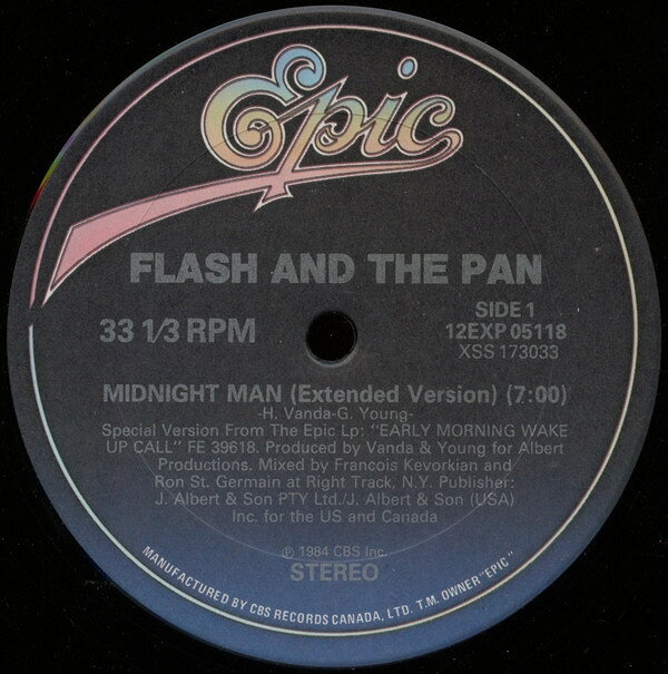 【中古】LP Flash &amp; The Pan Midnight Man 12EXP05118 Epic /00260