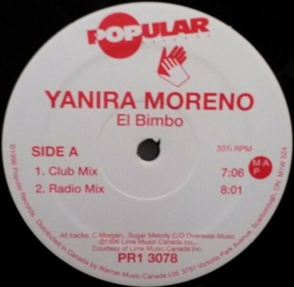 LP Yanira Moreno El Bimbo PR13078 Popular Records /00260