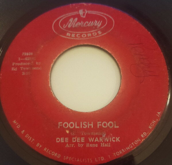 7” Dee Dee Warwick Foolish Fool 72880 Mercury /00080