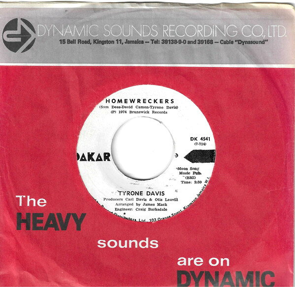 7” Tyrone Davis Homewreckers DK4541 Dakar Records /00080