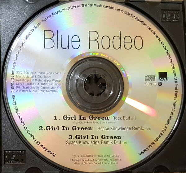 Artist Name: Q - 【中古】CD Blue Rodeo Girl In Green CDN73 WEA プロモ /00110