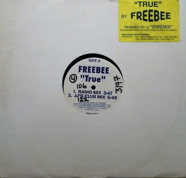 Artist Name: B - 【中古】12” Freebee True ISBLP7010 ISBA Music Entertain /00250