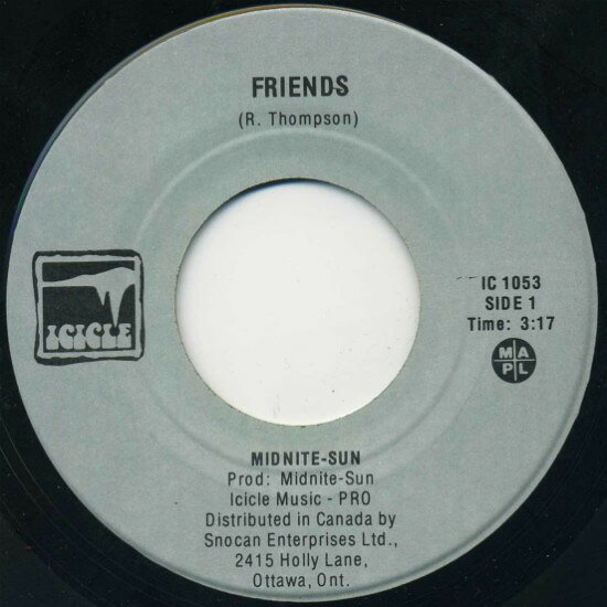 7” Midnite-Sun Friends IC1053 Icicle Records /00080
