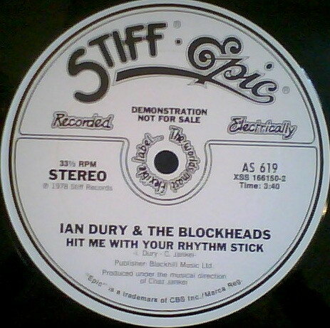 12” Ian Dury &amp; The Blockheads Hit Me With Your Rhythm Stick AS619 STIFF-EPIC /00250