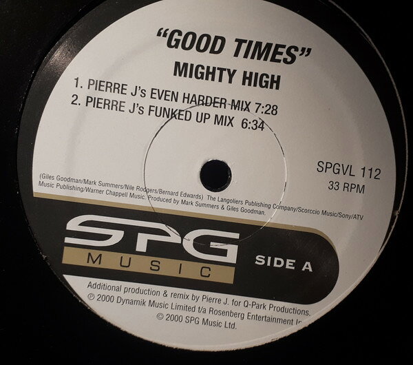 12” Mighty High / Patricia Mare Good Times / Bambolero SPGVL112 SPG Music Ltd. /00250