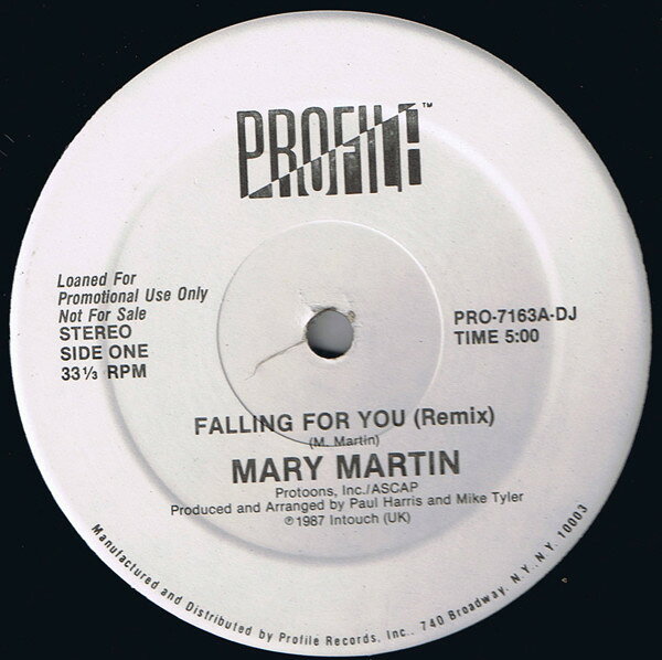 LP Mary Martin (5) Falling For You PRO7163DJPROMO Profile Records /00250