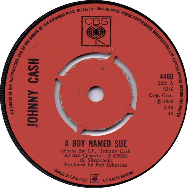 Western  Music - 【中古】7” Johnny Cash A Boy Named Sue 4460 CBS /00080