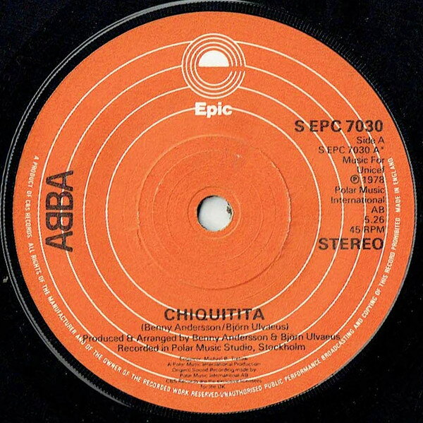 7” ABBA Chiquitita SEPC7030 Epic /00080
