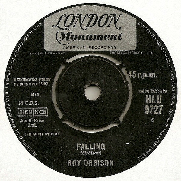 Artist Name: B - 【中古】7” Roy Orbison Falling HLU9727 London Records /00080