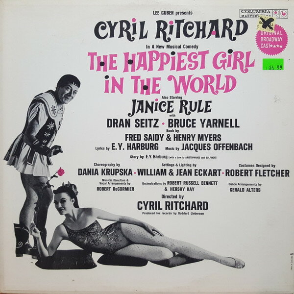 LP Cyril Ritchard , Janice Rule, The Happiest Girl In The World KOL5650 Columbia Masterworks /00260