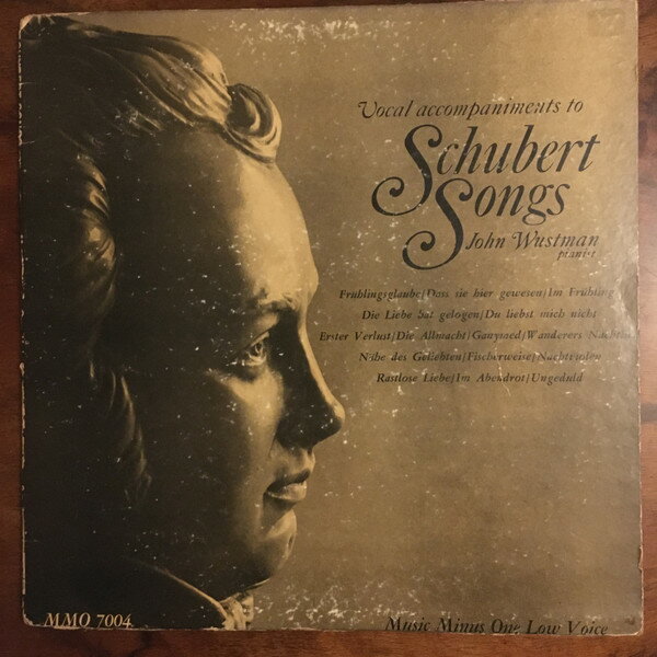 LP John Wustman Vocal Accompaniments To Schubert Songs For Low Voic MMO7004 MUSIC MINUS ONE /00260
