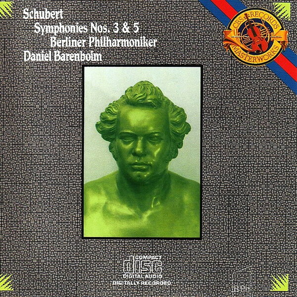 CD Schubert, Berliner Philharmoni Symphonies Nos. 3 &amp; 5 MK39671 CBS Masterworks /00110