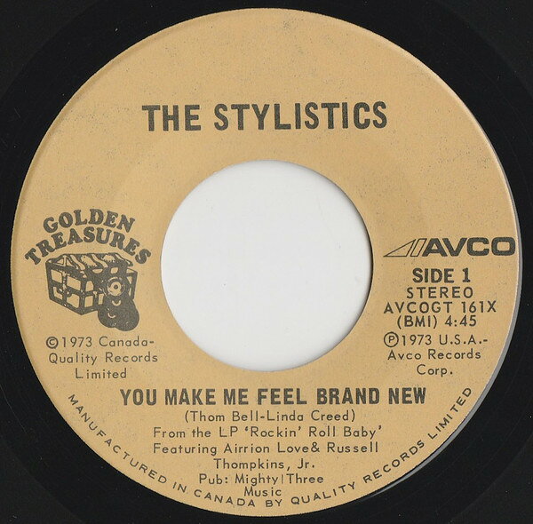 7” Stylistics You Make Me Feel Brand New AVCOGT161X Avco /00080