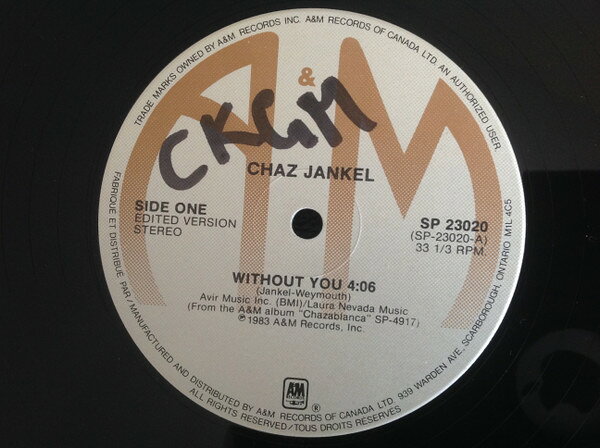 7” Chas Jankel Without You SP2302 A&amp;M /00080