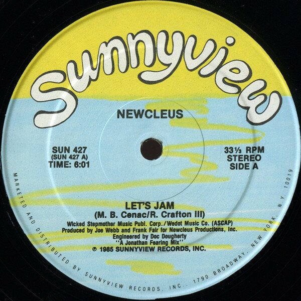 12” Newcleus Lets Jam SUN427 Sunnyview /00250